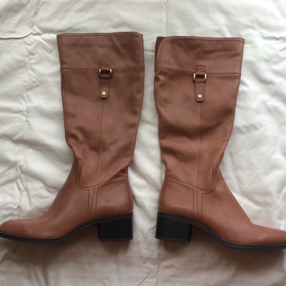 Franco Sarto Cognac Mid Calf Boots Size 11M